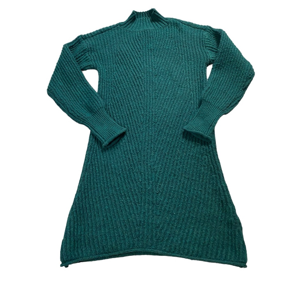 SO Goods For Life Winter Sweater Dress Green Size Medium